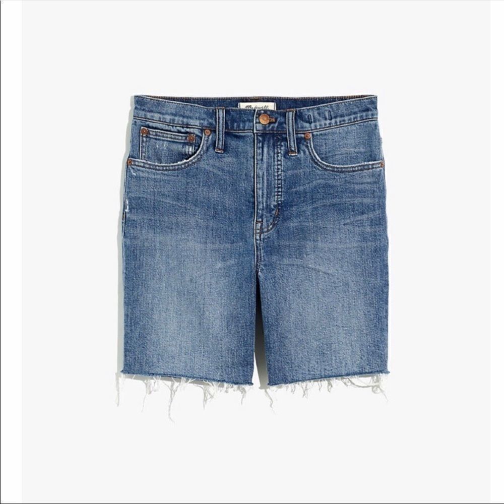 MADEWELL High-Rise Mid-Length Denim Shorts,Gosford